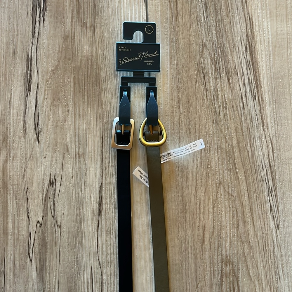 Universal Thread 2 Pack Reversible Belts Size Large - Picture 2 of 10